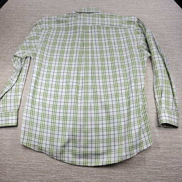 Burberry London Mens Shirt Large Green Plaid Button Down 100% Cotton - Picture 14 of 15